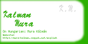 kalman mura business card